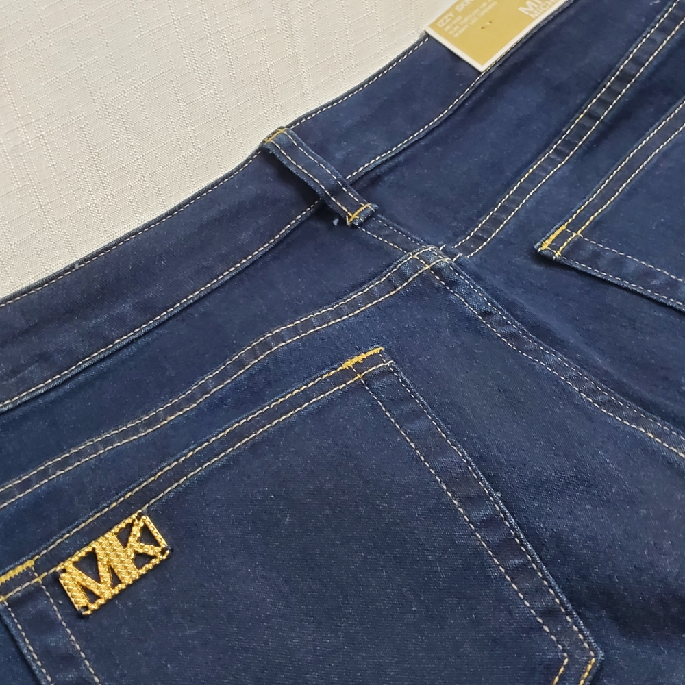 Michael Kors Dark Blue Jeans with Gold Accents